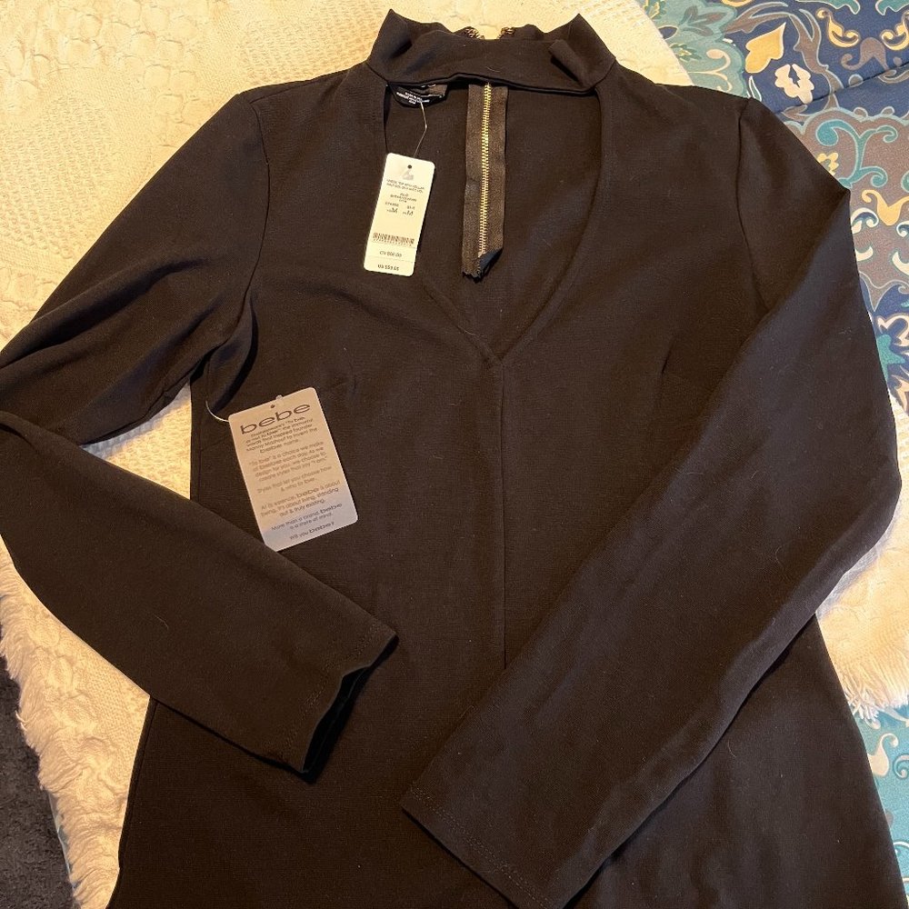 bebe black top size medium